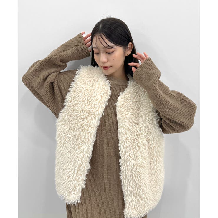 前後２wayでも華やぐ。zip付ミニ丈ニットワンピース | futier land | 詳細画像37 