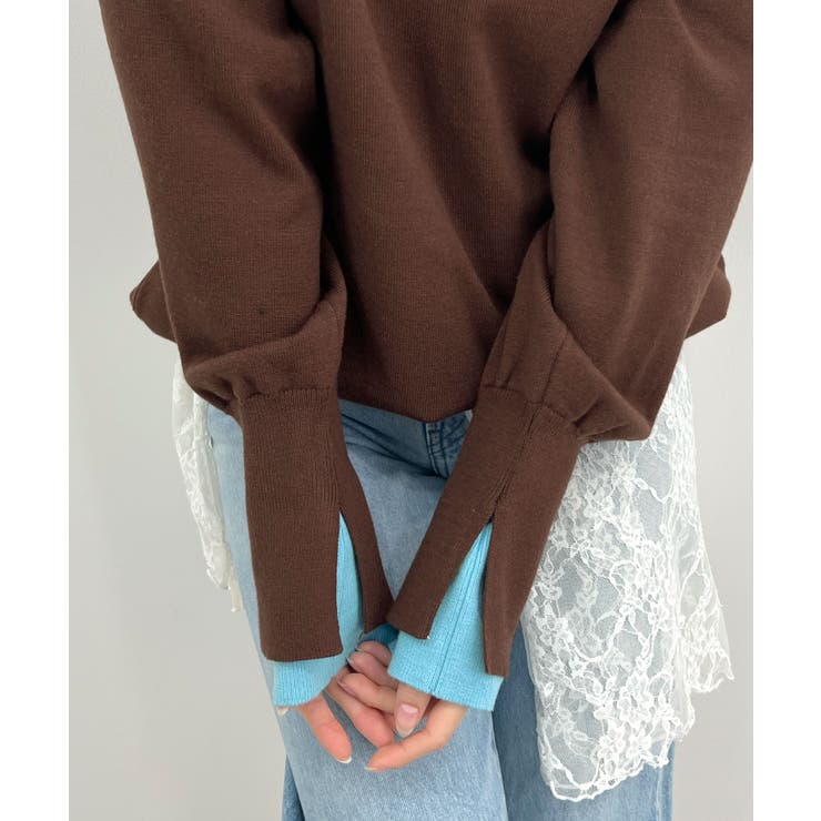 品よく着映える。配色レイヤード風ニット | futier land | 詳細画像11 