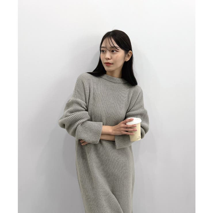 前後２wayでも華やぐ。zip付ミニ丈ニットワンピース | futier land | 詳細画像30 