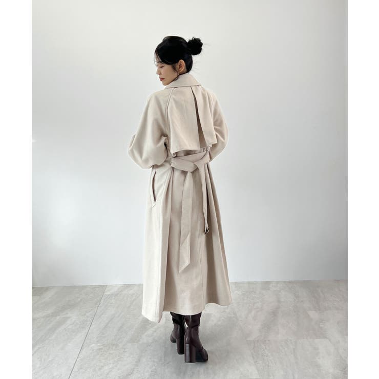 羽織るだけで完成する上質スタイル。アレンジカラーシングルロングコート | futier land | 詳細画像34 