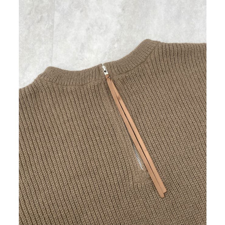 前後２wayでも華やぐ。zip付ミニ丈ニットワンピース | futier land | 詳細画像49 