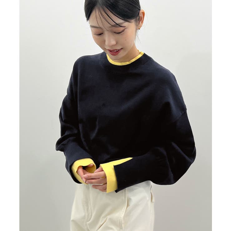 品よく着映える。配色レイヤード風ニット | futier land | 詳細画像28 