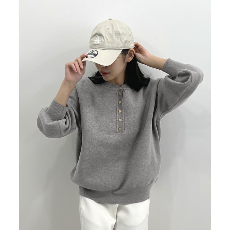 ゴールドボタンが映える。ヘンリーネックニットPO | futier land | 詳細画像22 