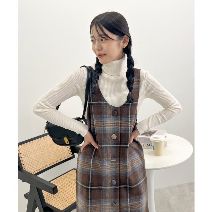 季節感たっぷり。起毛チェック柄ジャンスカ | futier land | 詳細画像22 