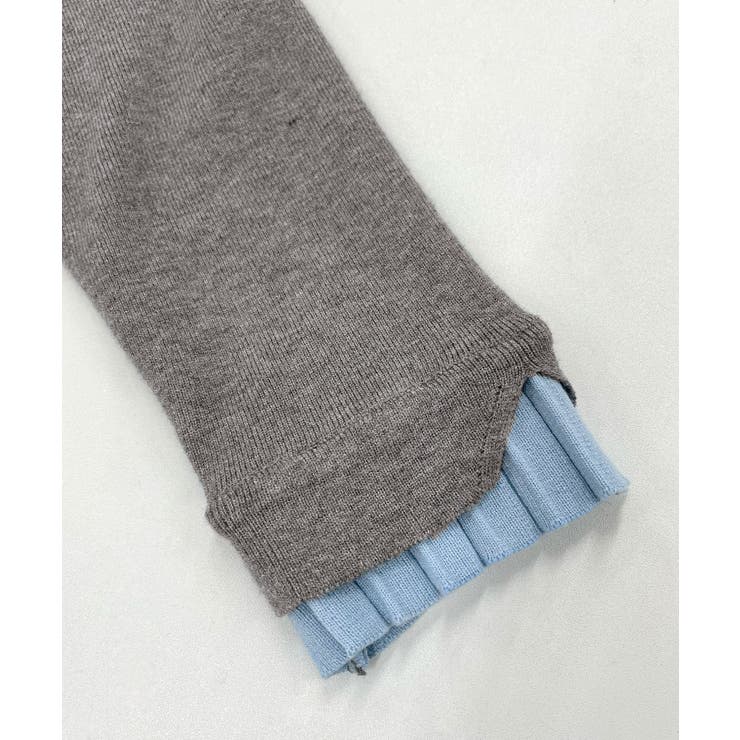 大人さりげないバイカラー。袖フリルニットトップス | futier land | 詳細画像39 