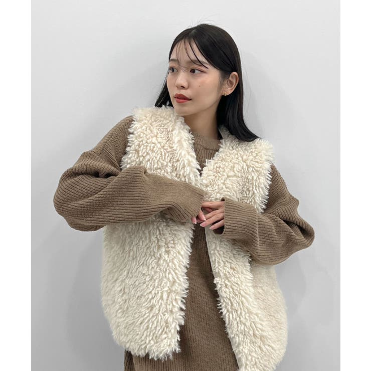 前後２wayでも華やぐ。zip付ミニ丈ニットワンピース | futier land | 詳細画像38 