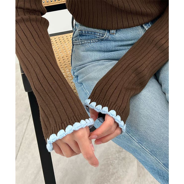 配色ステッチリブニット | futier land | 詳細画像12 