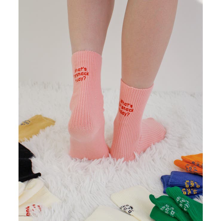 《ABYS》配色ロゴがアクセント。配色ロゴ刺繍ソックス | futier land | 詳細画像37 