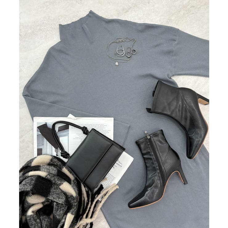 大人オーラが漂う上品さ。ハイネックニットロングワンピース | futier land | 詳細画像51 