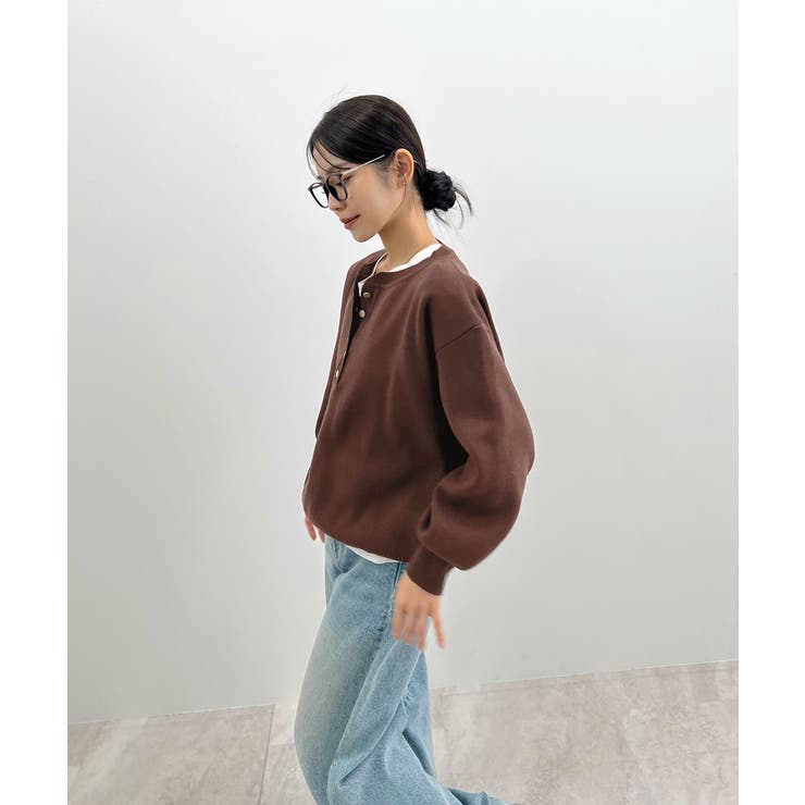 ゴールドボタンが映える。ヘンリーネックニットPO | futier land | 詳細画像16 