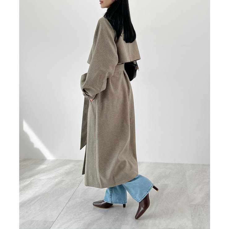 羽織るだけで完成する上質スタイル。アレンジカラーシングルロングコート | futier land | 詳細画像19 