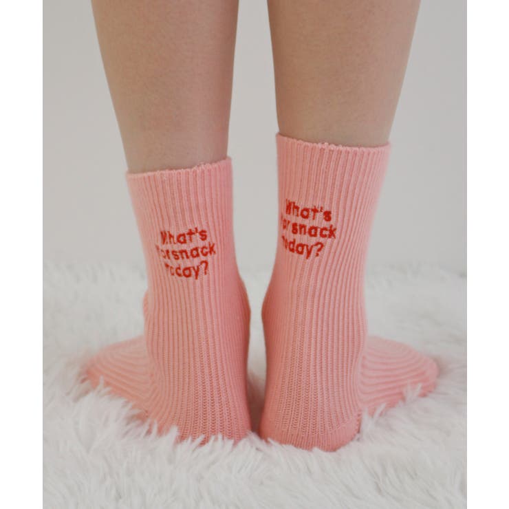 《ABYS》配色ロゴがアクセント。配色ロゴ刺繍ソックス | futier land | 詳細画像34 