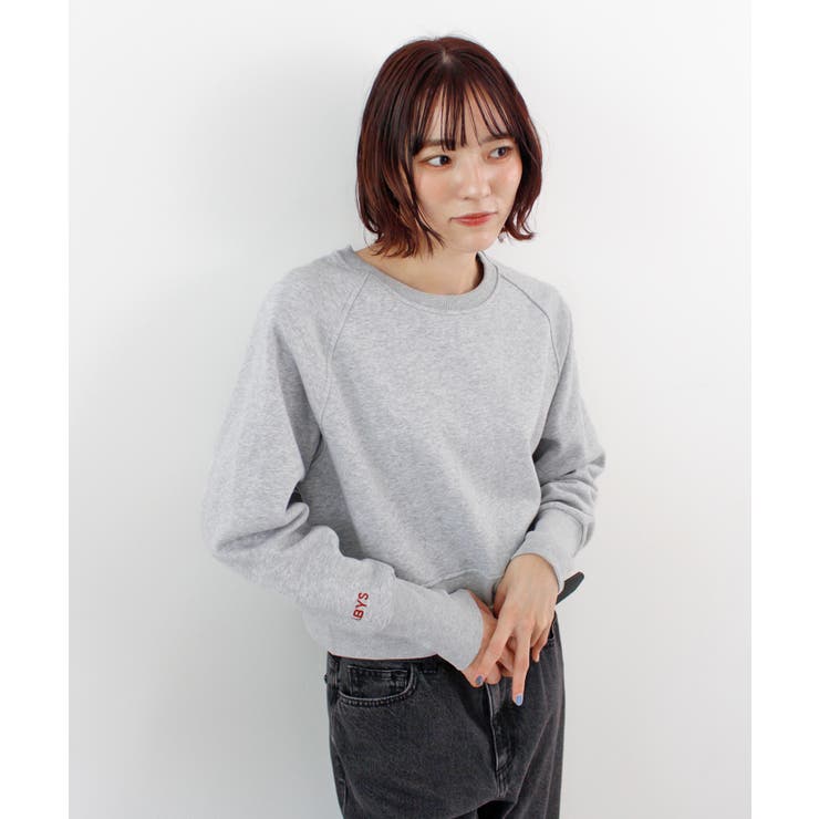 《ABYS》ロゴ刺繍ショート丈トレーナー | futier land | 詳細画像39 