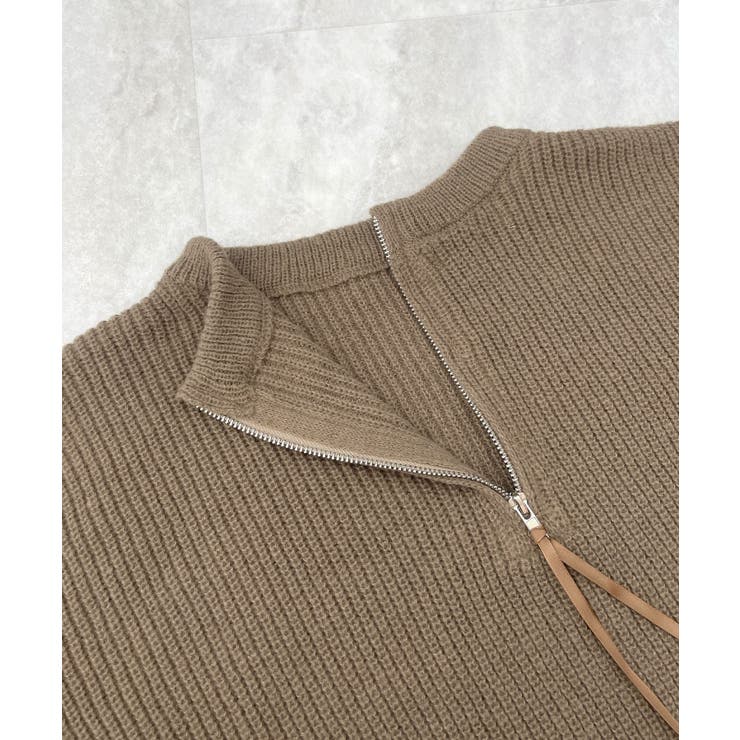前後２wayでも華やぐ。zip付ミニ丈ニットワンピース | futier land | 詳細画像48 