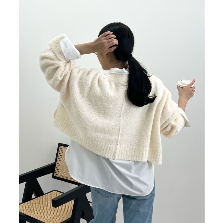 ふわふわな肌触り♪ワイドスリーブブークレニット | futier land | 詳細画像33 