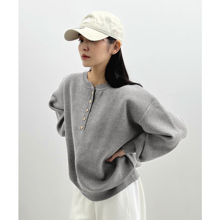 ゴールドボタンが映える。ヘンリーネックニットPO | futier land | 詳細画像28 