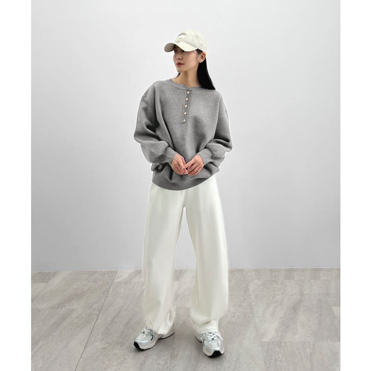 ゴールドボタンが映える。ヘンリーネックニットPO | futier land | 詳細画像29 