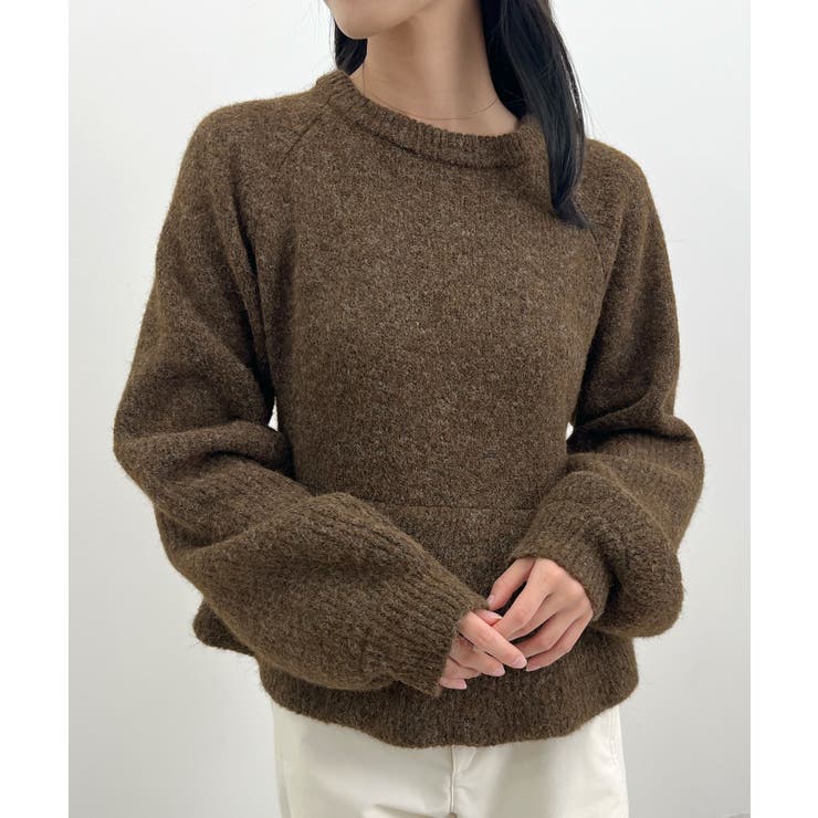 ふんわり袖で可愛さUP。ボリューム袖ペプラムニットトップス | futier land | 詳細画像11 