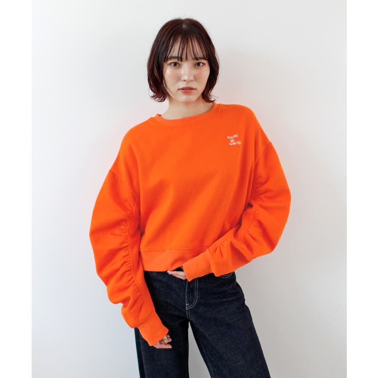 《ABYS》ふんわり袖で魅せる。袖シャーリング裏起毛スウエット | futier land | 詳細画像19 