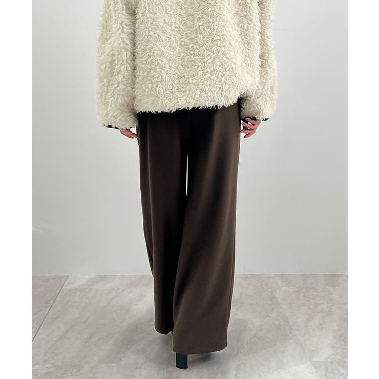 脚長シルエットが叶う。ウールライクツータックワイドパンツ | futier land | 詳細画像19 