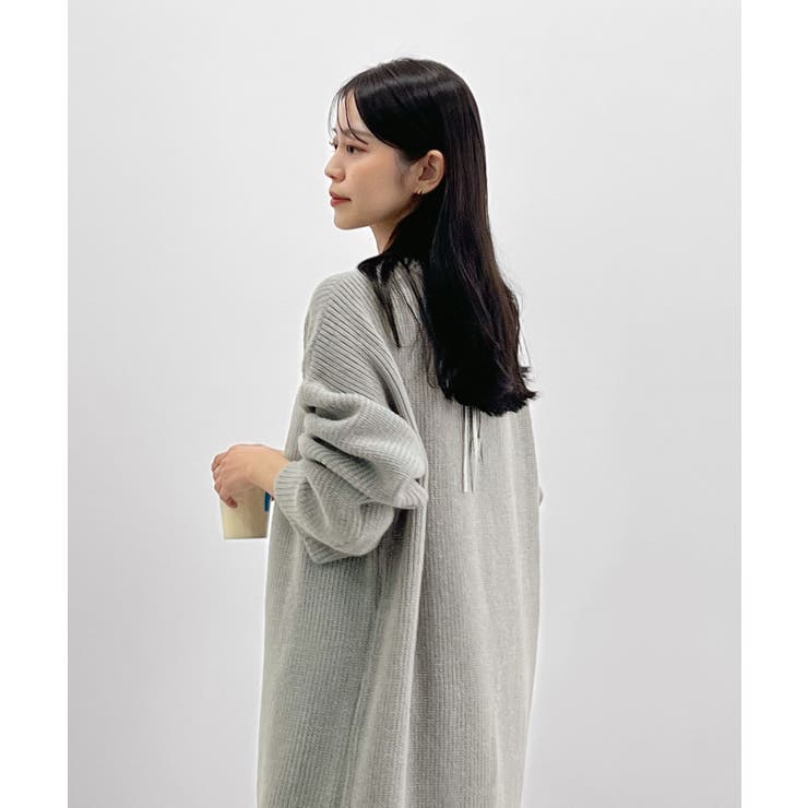 前後２wayでも華やぐ。zip付ミニ丈ニットワンピース | futier land | 詳細画像33 