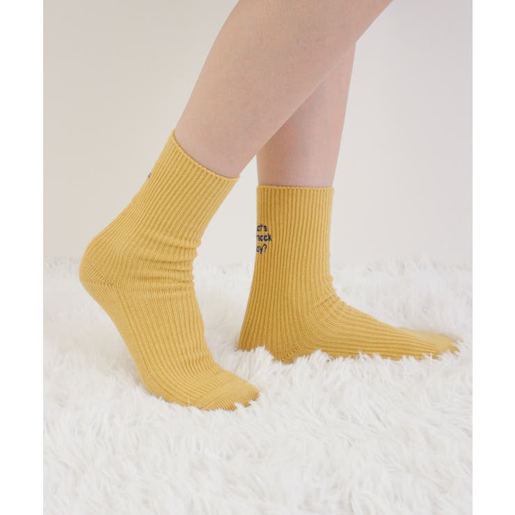 《ABYS》配色ロゴがアクセント。配色ロゴ刺繍ソックス | futier land | 詳細画像26 