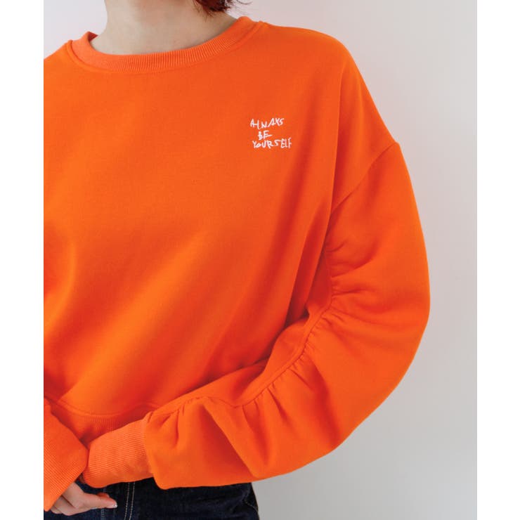 《ABYS》ふんわり袖で魅せる。袖シャーリング裏起毛スウエット | futier land | 詳細画像20 