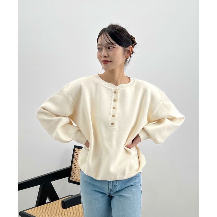 ゴールドボタンが映える。ヘンリーネックニットPO | futier land | 詳細画像40 