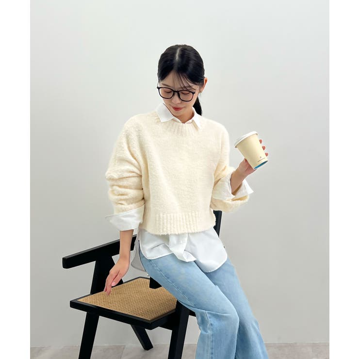 ふわふわな肌触り♪ワイドスリーブブークレニット | futier land | 詳細画像30 