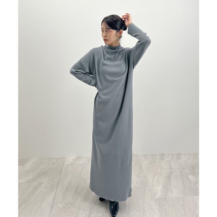 大人オーラが漂う上品さ。ハイネックニットロングワンピース | futier land | 詳細画像49 