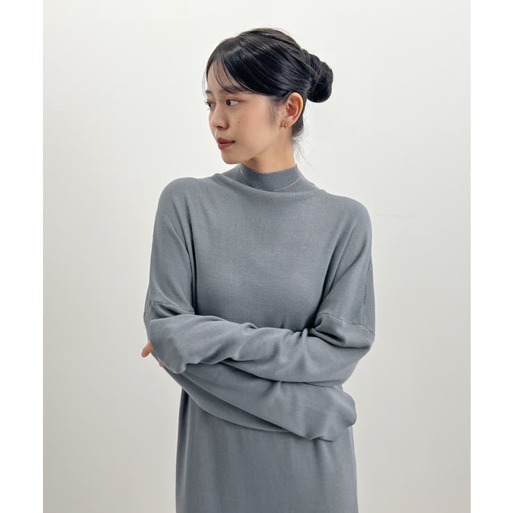 大人オーラが漂う上品さ。ハイネックニットロングワンピース | futier land | 詳細画像46 