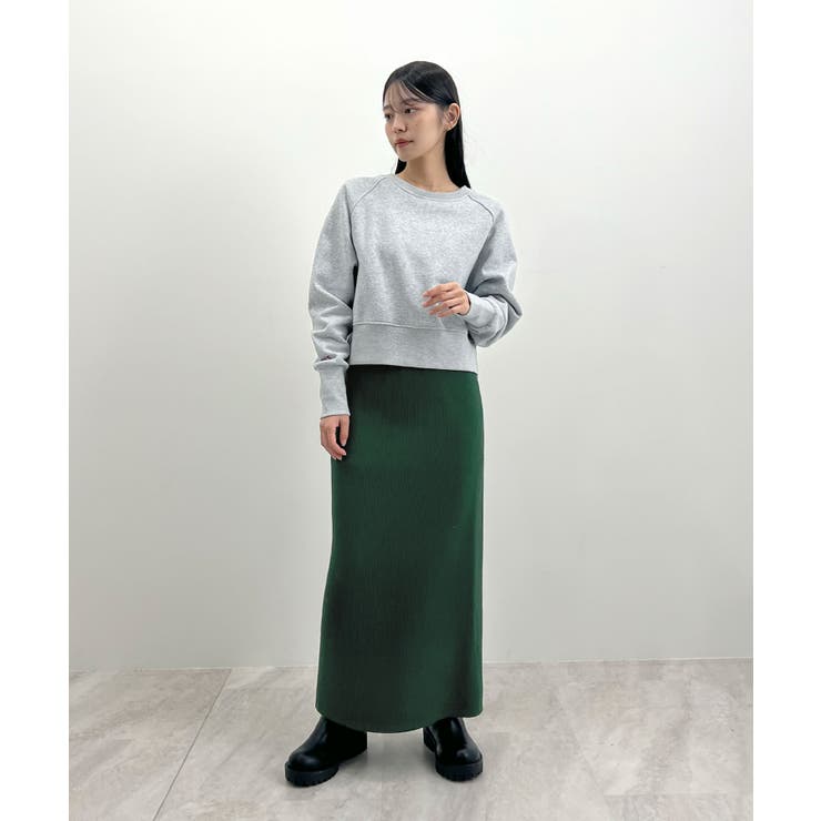 着る毛布＋3℃の温かさ。裏起毛ニットロングスカート | futier land | 詳細画像46 