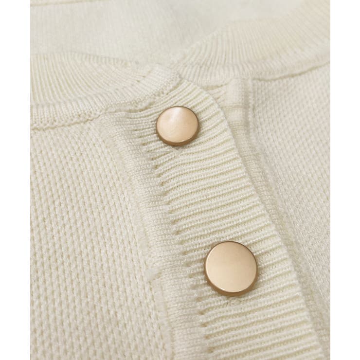 ゴールドボタンが映える。ヘンリーネックニットPO | futier land | 詳細画像44 