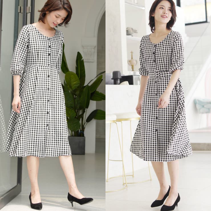 Burberry✨シャツワンピース　ギンガムチェック　刻印ボタン　女の子　160 Burberry✨シャツワンピース ギンガムチェック 刻印ボタン