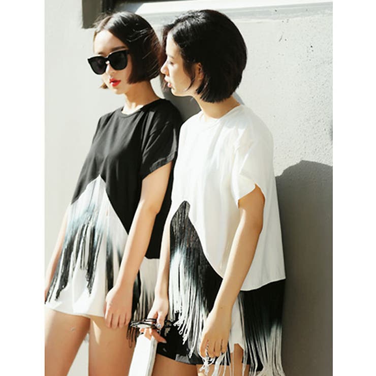【今季トレンドのスタイルになれちゃう フリンジボヘミアンTシャツ♪】Tシャツ シ… | futier land | 詳細画像7 