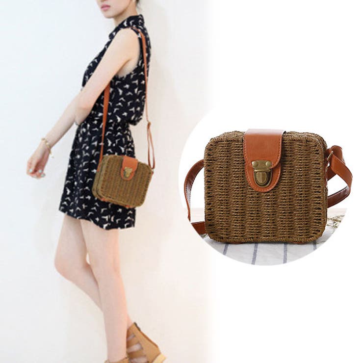 Treat Ürself かごバッグ　ショルダーバッグ　鞄　basket bag florist かごバッグ カゴバッグ 2WAY セミサークルミニカゴ