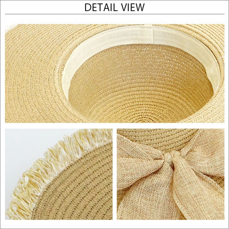 麦わら帽子 ストローハット シンプル | futier land | 詳細画像3 