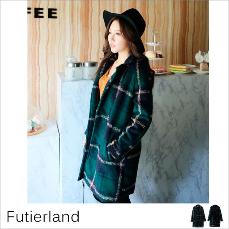コート レディース チェック柄 品番 Fi Futier Land フューティアランド のレディース ファッション通販 Shoplist ショップリスト