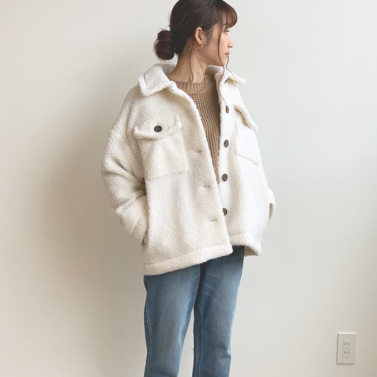 秋冬新作】 ボアジャケット オーバーサイズ[品番：FI000005898