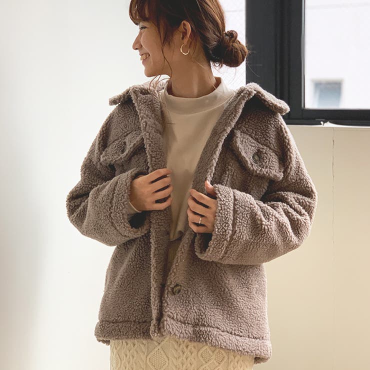 秋冬新作】 ボアジャケット オーバーサイズ[品番：FI000005898