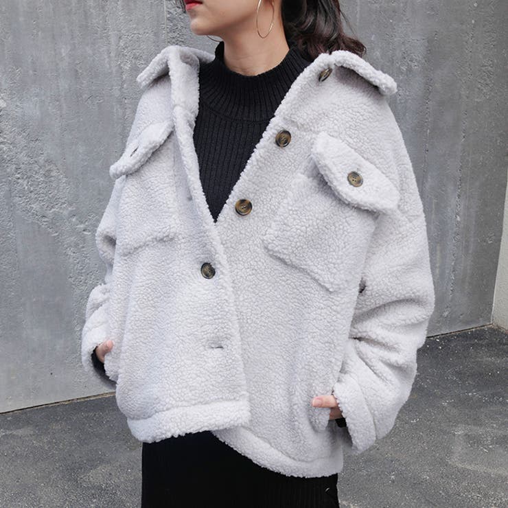 秋冬新作】 ボアジャケット オーバーサイズ[品番：FI000005898