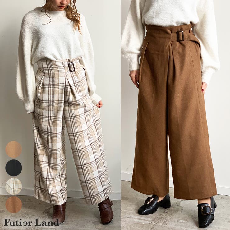 ハイウエストパンツ ラップパンツ パンツ[品番：FI000006000]｜futier  land（フューティアランド）のレディースファッション通販｜SHOPLIST（ショップリスト）