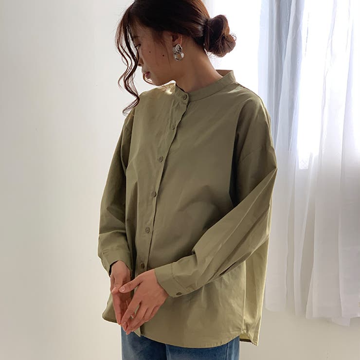 スタンドカラーシャツ シャツ ブラウス[品番:FI000006124 スタンドカラーシャツ シャツ ブラウス[品番:FI000006124
