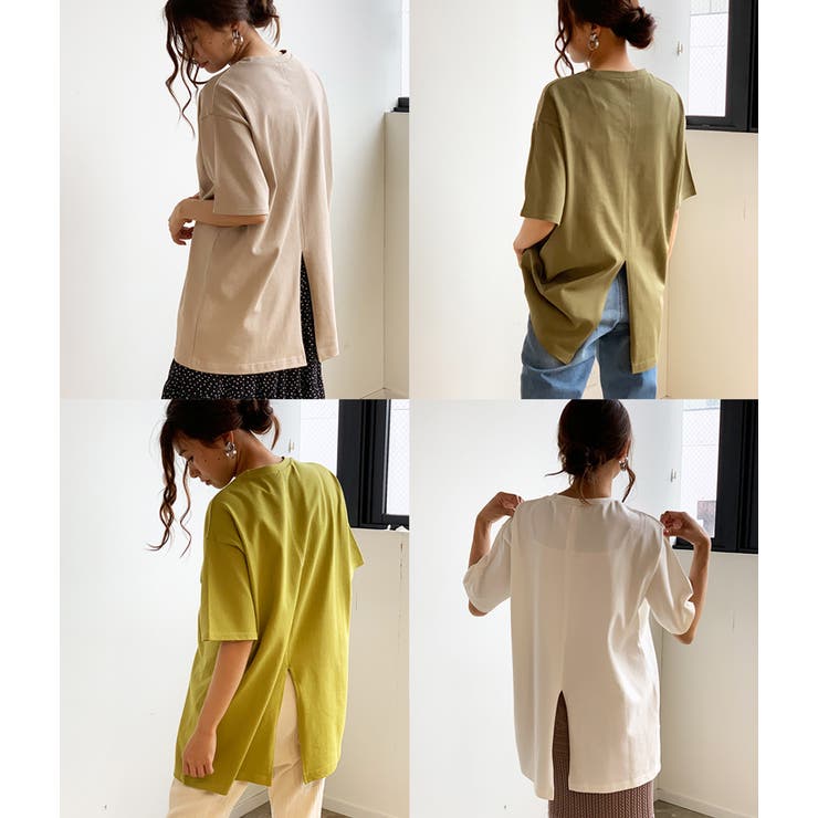 【夏新作】 バックスリット Tシャツ | futier land | 詳細画像4 