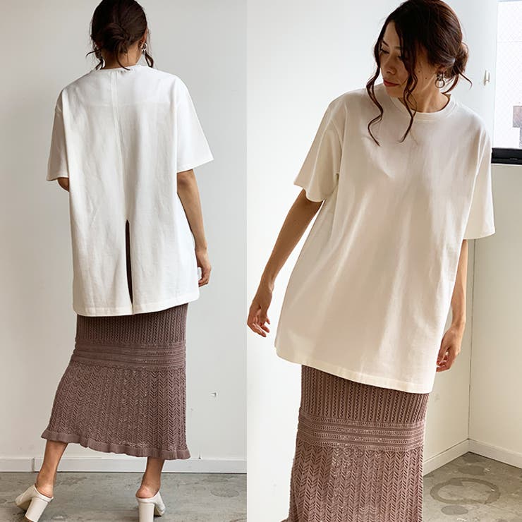 【夏新作】 バックスリット Tシャツ | futier land | 詳細画像12 