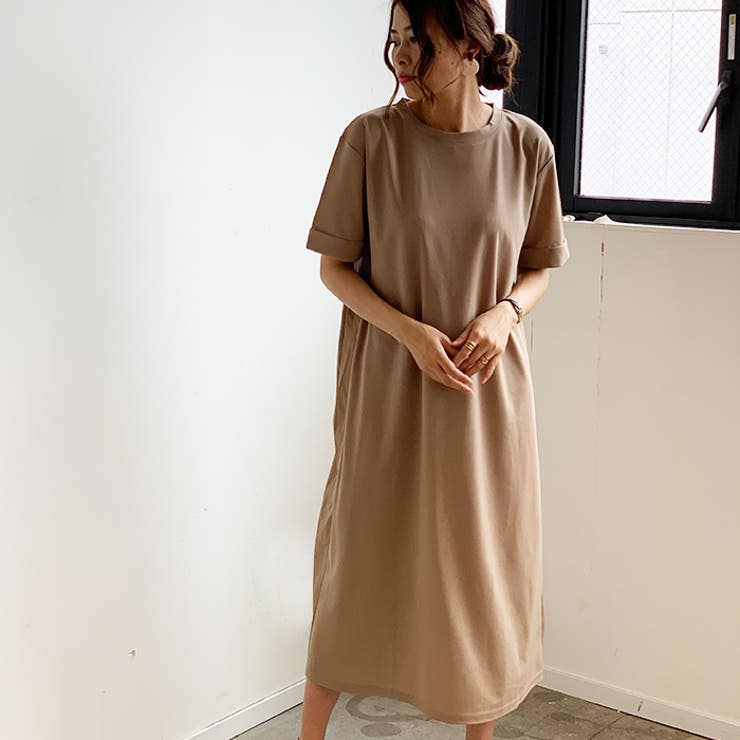 ワンピース バックギャザー 切替[品番：FI000006194]｜futier land