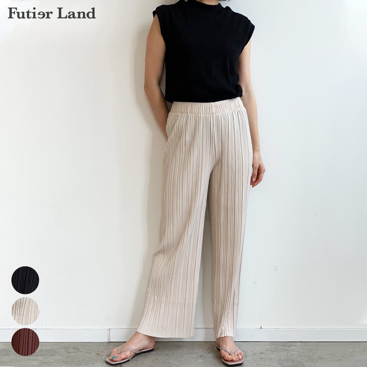 ワイドパンツ ストレートパンツ プリーツパンツ[品番
