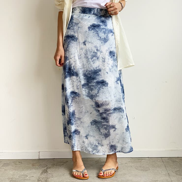 タイダイスカート ロングスカート タイダイ柄[品番：FI000006244
