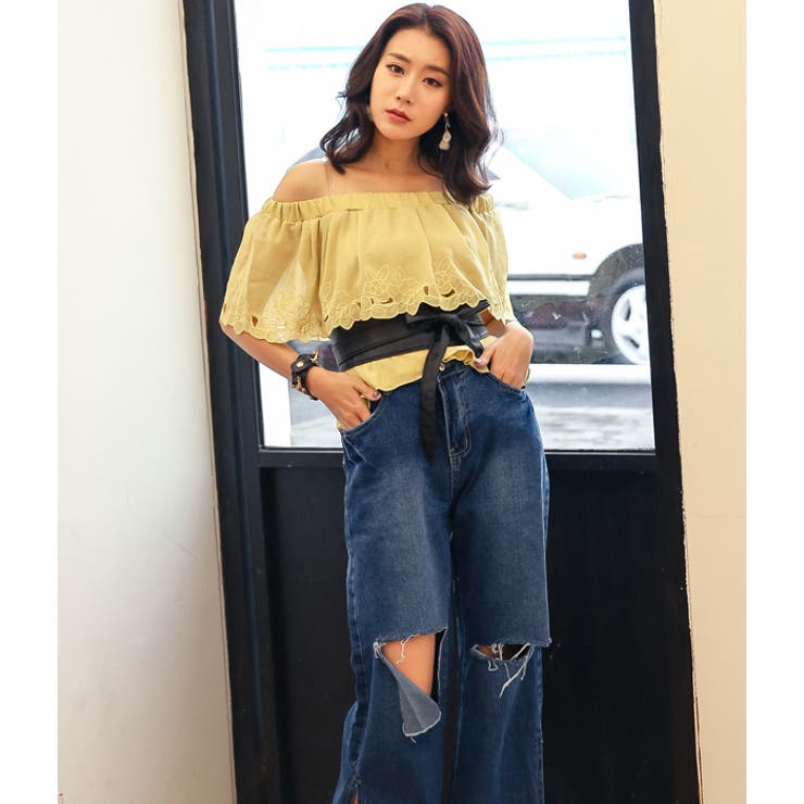 トップス プルオーバー オフショルダー[品番：FI000004320]｜futier