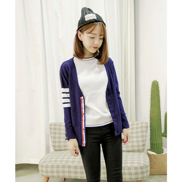 カーディガン ニット アームライン[品番：FI000004705]｜futier